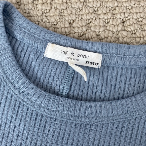 rag & bone The Knit Ribbed Tank Top in blue - Picture 2 of 3